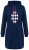 Ulla Popken 851749 Abito da casa a quadri con cappuccio Blu scuro - Pigiami/Loungewear - 