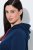Ulla Popken 851749 Abito da casa a quadri con cappuccio Blu scuro - Pigiami/Loungewear - 