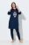 Ulla Popken 851749 Abito da casa a quadri con cappuccio Blu scuro - Pigiami/Loungewear - 