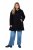 Ulla Popken 851827 Cappotto svasato effetto lana Nero - Cappotti - Cappotti taglie forti da donna