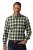JP1880 851877 Camicia in flanella a quadri a maniche lunghe Verde scuro TALL - TALL camicie - Camicie TALL per uomo alto