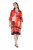 Ulla Popken 852024 Abito midi svasato con maniche a 3/4 Rosa - Vestiti midi - Abiti midi taglie comode