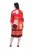 Ulla Popken 852024 Abito midi svasato con maniche a 3/4 Rosa - Vestiti midi - Abiti midi taglie comode