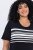 Ulla Popken 852079 Abito t-shirt a righe Nero - Abiti - Vestiti per tutte le taglie