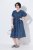 Ulla Popken 852214 Abito midi a righe Blu scuro - Vestiti midi - Abiti midi taglie comode