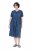 Ulla Popken 852214 Abito midi a righe Blu scuro - Vestiti midi - Abiti midi taglie comode