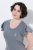 Ulla Popken 852218 Abito midi a maniche corte Grigio - Vestiti midi - Abiti midi taglie comode