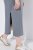 Ulla Popken 852218 Abito midi a maniche corte Grigio - Vestiti midi - Abiti midi taglie comode