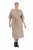 Ulla Popken 852288 Abito midi a maniche corte con cintura da annodare Marrone chiaro - Vestiti midi - Abiti midi taglie comode