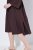 Ulla Popken 852307 Abito a portafoglio a maniche lunghe Marrone mogano - Vestiti midi - Abiti midi taglie comode
