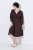 Ulla Popken 852307 Abito a portafoglio a maniche lunghe Marrone mogano - Vestiti midi - Abiti midi taglie comode