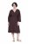 Ulla Popken 852307 Abito a portafoglio a maniche lunghe Marrone mogano - Vestiti midi - Abiti midi taglie comode