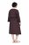 Ulla Popken 852307 Abito a portafoglio a maniche lunghe Marrone mogano - Vestiti midi - Abiti midi taglie comode
