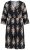 Ulla Popken 852315 Abito a portafoglio fantasia Nero - Vestiti midi - Abiti midi taglie comode