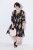 Ulla Popken 852315 Abito a portafoglio fantasia Nero - Vestiti midi - Abiti midi taglie comode