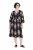 Ulla Popken 852315 Abito a portafoglio fantasia Nero - Vestiti midi - Abiti midi taglie comode