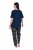 Ulla Popken 852577 Pigiama fantasia Blu scuro - Pigiami/Loungewear - 