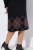 Ulla Popken 852597 Abito in maglia fantasia con collo alto Nero - Abiti in maglia - 