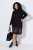 Ulla Popken 852597 Abito in maglia fantasia con collo alto Nero - Abiti in maglia - 