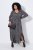 Ulla Popken 852606 Abito lungo fantasia Nero - Vestiti maxi - Abiti maxi taglie forti