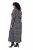 Ulla Popken 852606 Abito lungo fantasia Nero - Vestiti maxi - Abiti maxi taglie forti