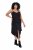 Ulla Popken 852636 Abito a portafoglio Nero - Abiti in jersey - 