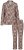 Ulla Popken 852649 Pigiama fantasia con collo a camicia Marrone - Pigiami/Loungewear - 