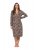 Ulla Popken 852653 Camicia da notte fantasia con collo a camicia Marrone - Camicie da notte - 