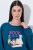Ulla Popken 852710 Maglione da casa a maniche lunghe Petrolio - Pigiami/Loungewear - 