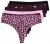 Ulla Popken 852758 Perizoma fantasia confezione da 5 Prugna - Slip - 