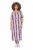 Ulla Popken 852854 Abito midi a righe Marrone - Vestiti midi - Abiti midi taglie comode