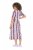 Ulla Popken 852854 Abito midi a righe Marrone - Vestiti midi - Abiti midi taglie comode