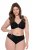 Ulla Popken 853040 Culotte con pizzo Nero - Slip - 