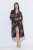 Ulla Popken 853204 Accappatoio a fiori Marrone - Vestaglie & accappatoi - 