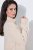 Ulla Popken 853504 Abito in maglia a maniche lunghe con collo alto Bianco panna - Abiti in maglia - 