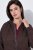 Ulla Popken 853577 Giacca in pile di maglia con cappuccio e stampa Marrone mogano - Abbigliamento in pile - 