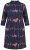 Ulla Popken 853590 Abito in jersey fantasia con maniche a 3/4 Blu scuro - Abiti - Vestiti per tutte le taglie