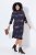 Ulla Popken 853590 Abito in jersey fantasia con maniche a 3/4 Blu scuro - Abiti - Vestiti per tutte le taglie