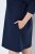 Ulla Popken 853652 Abito di velluto con cappuccio Blu scuro - Abiti da sera - Abiti da sera taglie forti