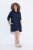 Ulla Popken 853652 Abito di velluto con cappuccio Blu scuro - Abiti da sera - Abiti da sera taglie forti