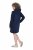 Ulla Popken 853652 Abito di velluto con cappuccio Blu scuro - Abiti da sera - Abiti da sera taglie forti