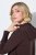 Ulla Popken 853669 Abito in maglia a maniche lunghe con cappuccio Marrone mogano - Abiti in maglia - 