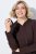 Ulla Popken 853669 Abito in maglia a maniche lunghe con cappuccio Marrone mogano - Abiti in maglia - 