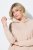 Ulla Popken 853669 Abito in maglia a maniche lunghe con cappuccio Beige - Vestiti midi - Abiti midi taglie comode