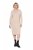 Ulla Popken 853669 Abito in maglia a maniche lunghe con cappuccio Beige - Vestiti midi - Abiti midi taglie comode