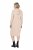 Ulla Popken 853669 Abito in maglia a maniche lunghe con cappuccio Beige - Vestiti midi - Abiti midi taglie comode