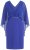Ulla Popken 853675 Abito in chiffon con maniche a 3/4 Blu - Abiti da sera - Abiti da sera taglie forti