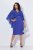 Ulla Popken 853675 Abito in chiffon con maniche a 3/4 Blu - Abiti da sera - Abiti da sera taglie forti