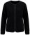 Ulla Popken 853685 Giacca corta in teddy con profili effetto pelle Nero - Giacche - Giacche taglie forti da donna