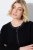 Ulla Popken 853685 Giacca corta in teddy con profili effetto pelle Nero - Giacche - Giacche taglie forti da donna